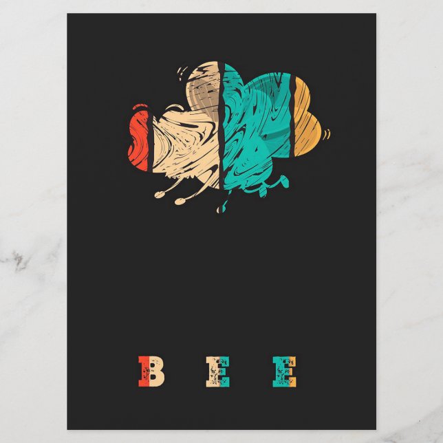 Bee Gifts ,I Love Bee, Beekeeping Gift,Bee Saying Menu (Front)