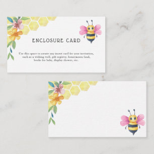 Bee girl baby shower - Custom Text Enclosure Card