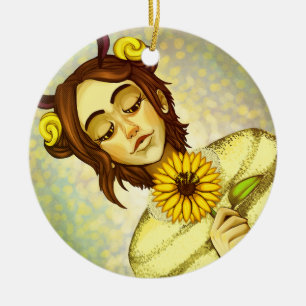 Bee Girl Ceramic Tree Decoration