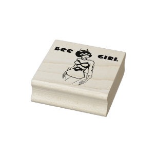 BEE-GIRL - The Mystery Girls Super Heroine Rubber Stamp