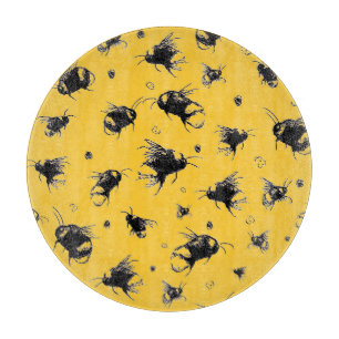 Bee Glass Chopping Board – Nature Lover Kitchen Gi