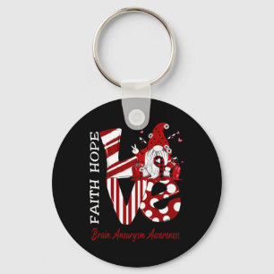 Bee Gnome Love Brain Aneurysm Awareness Key Ring