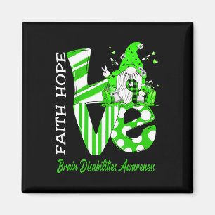 Bee Gnome Love Brain Disabilities Awareness Magnet