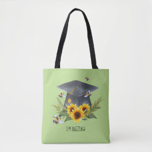 BEE Graduation Gift - Fun Im Buzzing Personalised Tote Bag