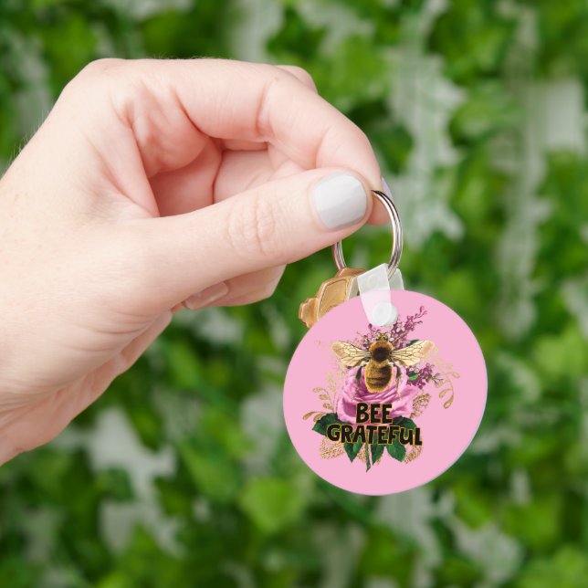 Bee Grateful Key Ring (Hand)