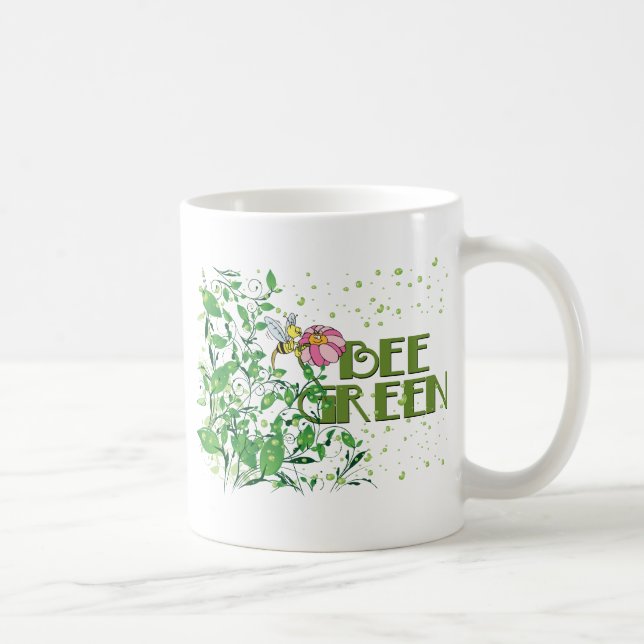 Bee Green Coffee Mug (Right)