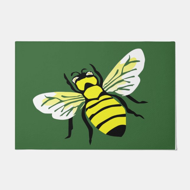 Bee Green Doormat, Indoor Decoration Doormat (Front)