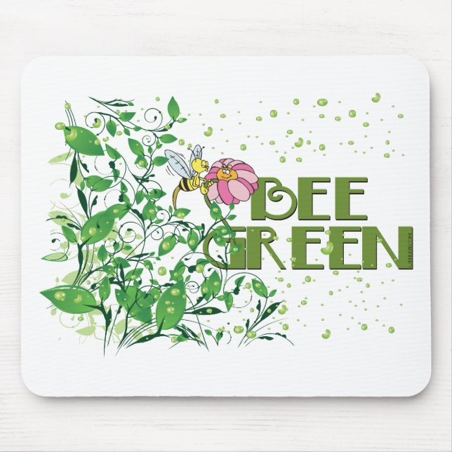 Bee Green Mouse Pad (Front)