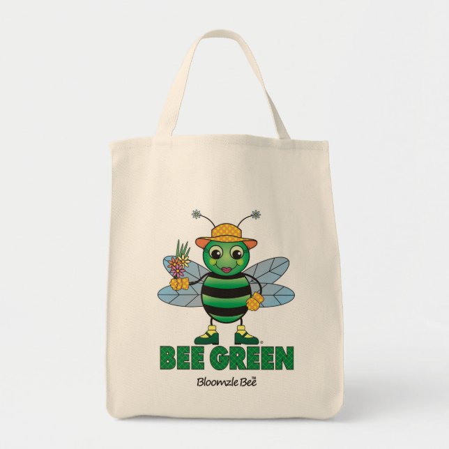 BEE Green Tote Bag (Front)