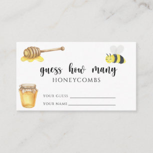Bee - guess how many HONEYCOMBS Enclosure Card