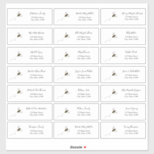 Bee Guest Address Envelope Sticker