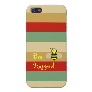 Bee Happee! Red Beige Green Stripe iPhone Case