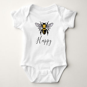 Bee Happy Baby Bodysuit