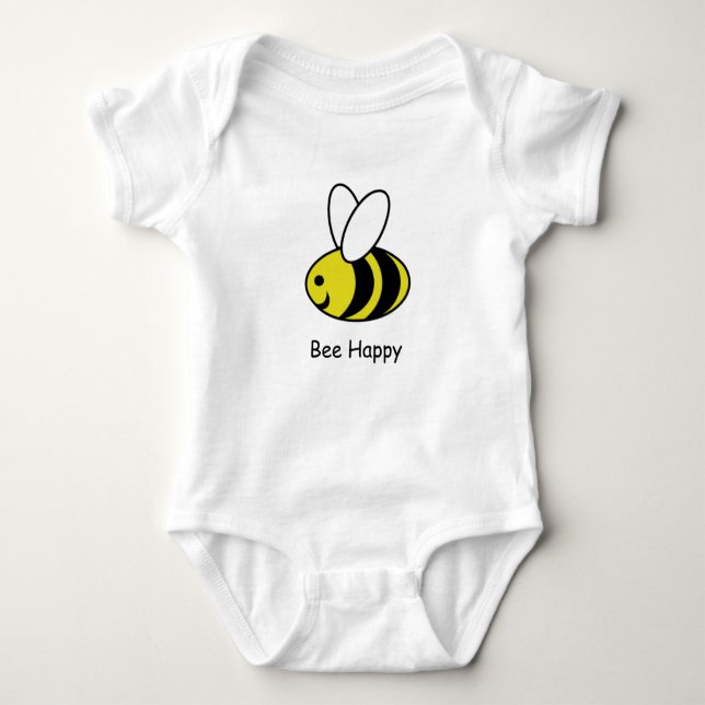 Bee Happy Baby Bodysuit (Front)