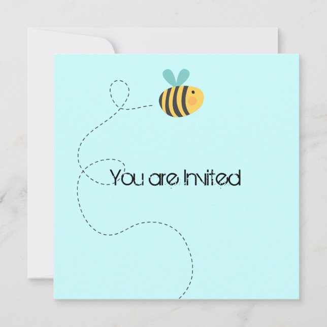 Bee Happy Baby Shower Invitation (Front)