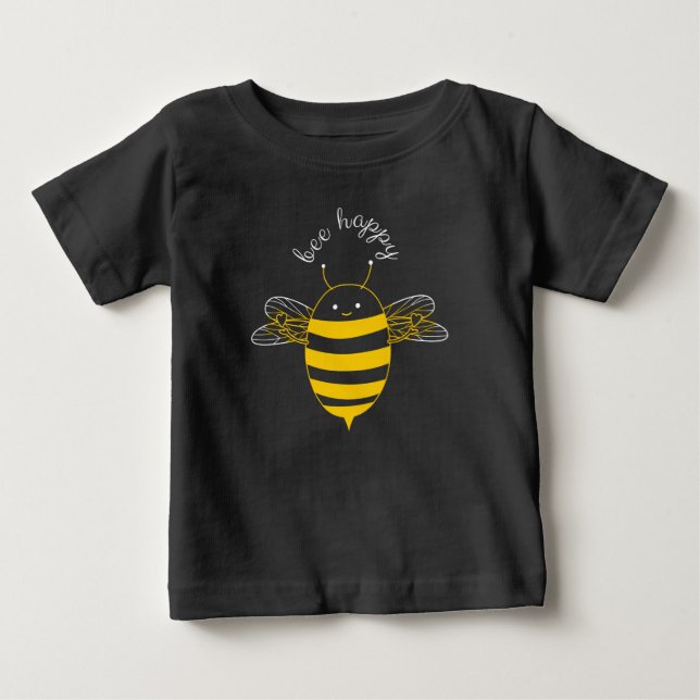 Bee Happy  Baby T-Shirt (Front)
