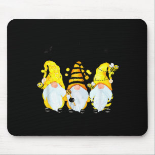 Bee Happy Bee Gnome Spring  Mouse Pad