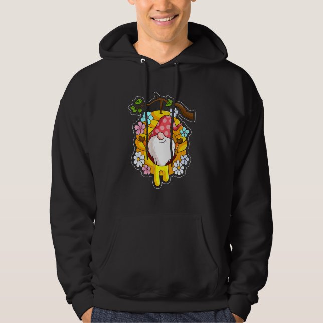Bee Happy Bee Kind Beekeeper Spring Gnome Hoodie (Front)