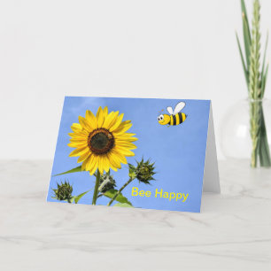 Bee Happy. Blank card