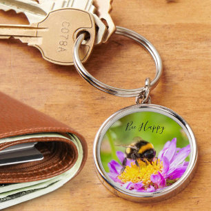 Bee Happy Bumblebee Key Ring