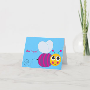 Bee Happy Bumblebee Notecard