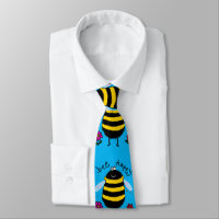 Bee Happy Cartoon Bee Tie
