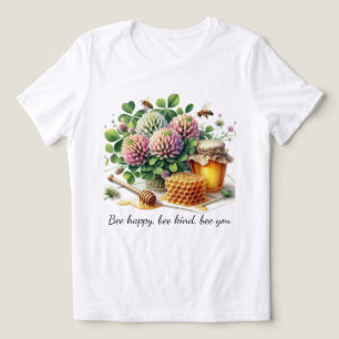 Bee Happy Clover Honey  T-Shirt Tri-Blend Shirt