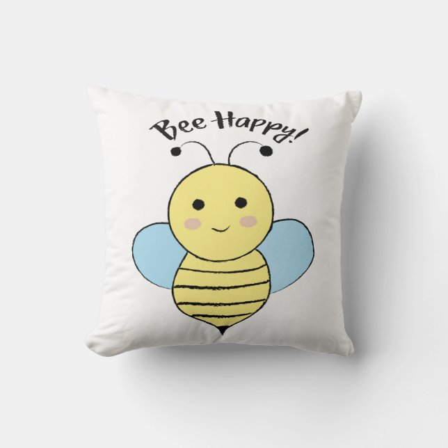 Bee Happy Cushion (Front)
