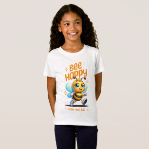 Bee Happy Cute Bee Follow Your Buzz T-Shirt