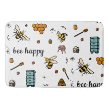 Bee happy cute bees word art