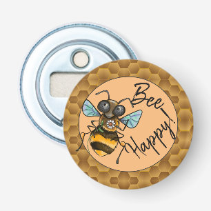 Bee Happy!  Cute Honey Bee Bottle Opener