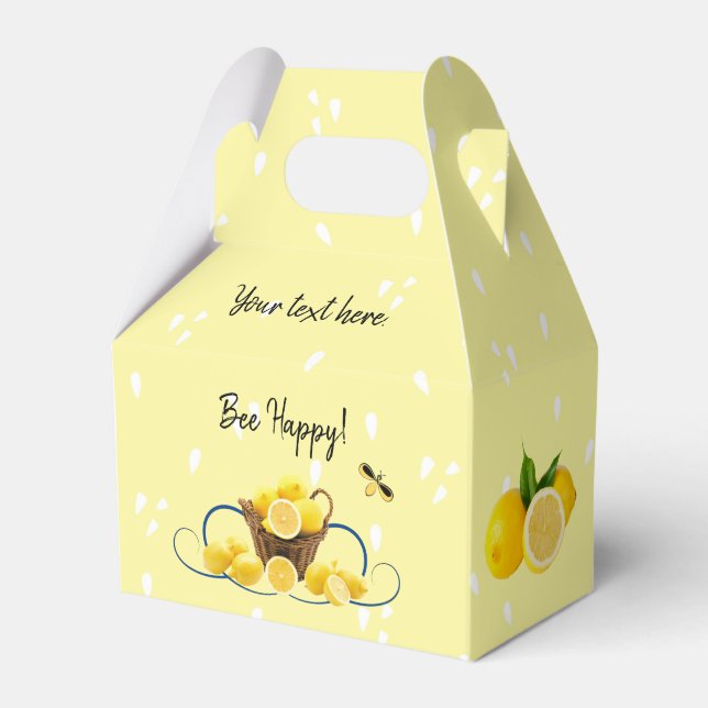 Bee Happy Favour Box (Front Side)