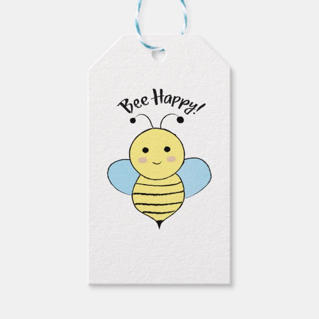 Bee Happy Gift Tags (Front)