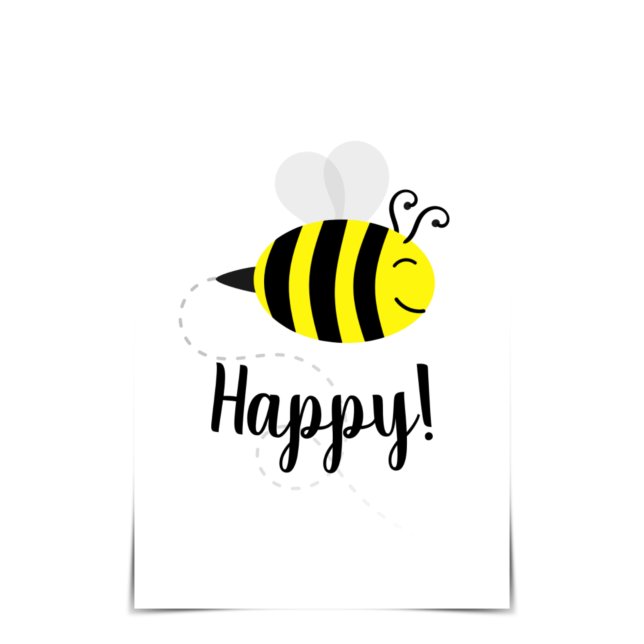 "Bee Happy" Happy Bee Card (Creator Uploaded)