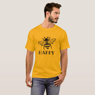 Bee Happy Honey Bee Beekeeper T-Shirt