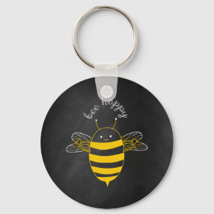 Bee Happy Key Ring