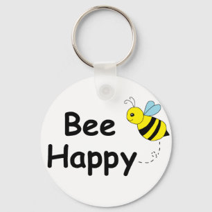 Bee Happy Key Ring