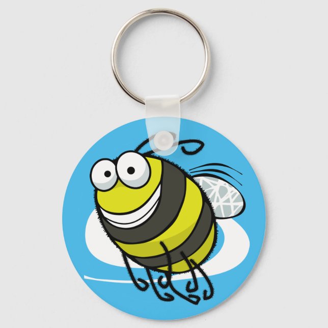 Bee Happy Key Ring (Front)