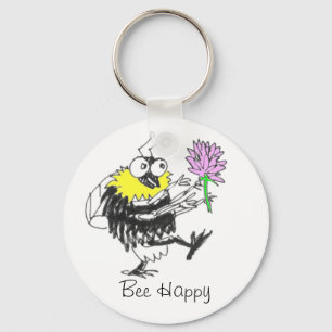 Bee Happy keychain
