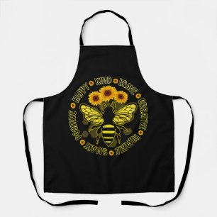 Bee Happy Kind Brave Humble Smart Positive Bumble  Apron