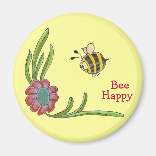 Bee Happy Magnet (Front)