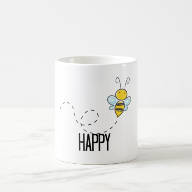"Bee" Happy Mug for the coffee lover (Center)