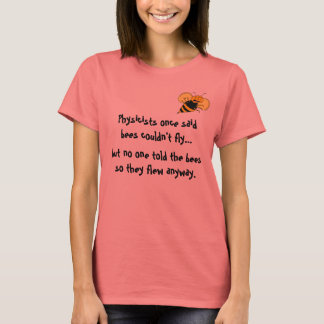 Bee Happy Physics Cartoon Tee