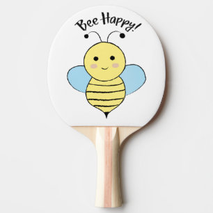 Bee Happy Ping Pong Paddle