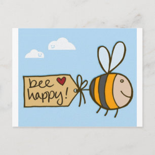 Bee Happy Postcard