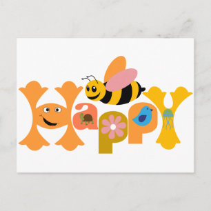 Bee Happy Postcard