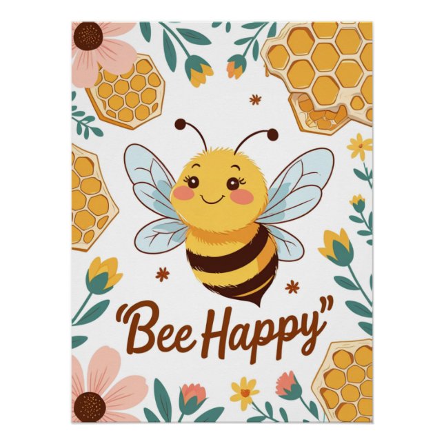 Bee Happy Poster (Front)