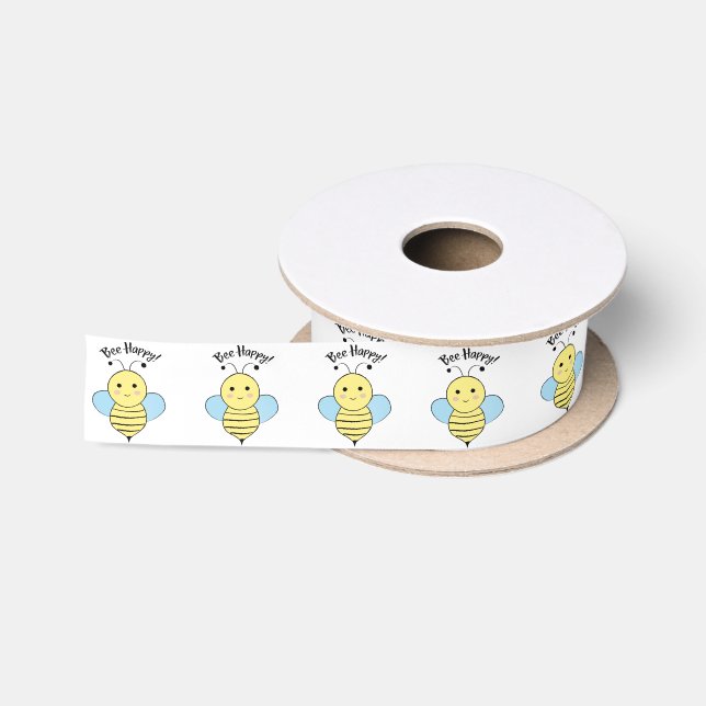 Bee Happy Satin Ribbon (Spool)