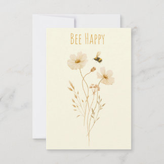 Bee Happy Thank You Card