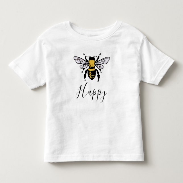 Bee Happy Toddler T-Shirt (Front)